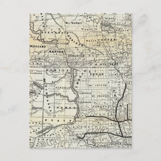 ダコタの正しい地図 ポストカード (正面)