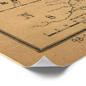 ダコタ州の地図(1882年11月1日) ポスター (角)