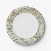 ダコタ州の正しい地図 ペーパープレート (正面)
