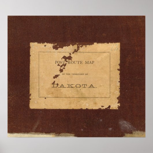 ダコタ州の郵便路線図 ポスター (正面)
