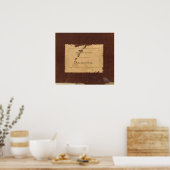 ダコタ州の郵便路線図 ポスター (キッチン)