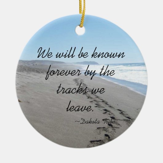 ダコタ部族引用文オーナメント セラミックオーナメント (正面)