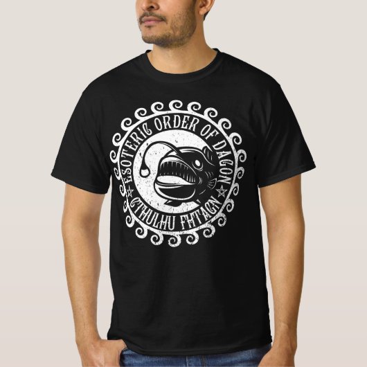 ダゴンの奥義ロベクラフト Tシャツ (正面)