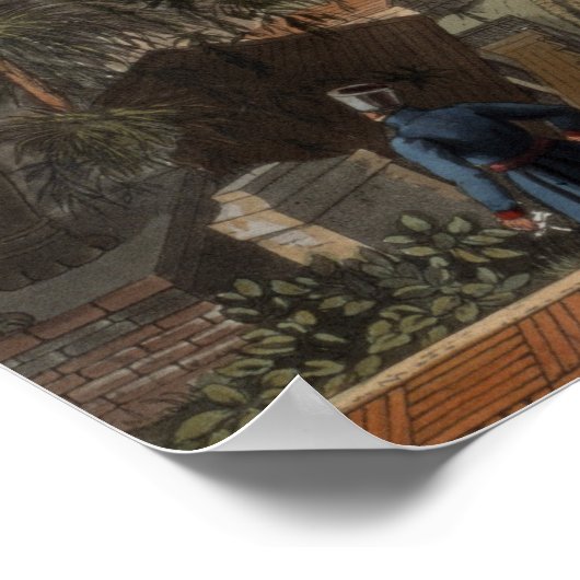 ダゴン素晴らし塔と隣接する景色の眺め ポスター (角)