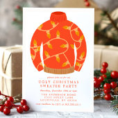 ダサいイルミネーションのクリスマススウェットパーティー 招待状