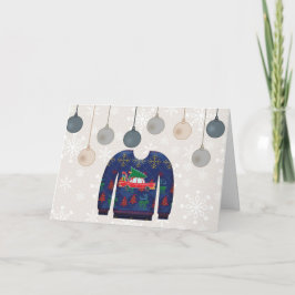 ダサいクリスマスカード　クリスマスのダサい服コンテスト シーズンカード