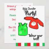 ダサいクリスマススウェットパーティー 招待状 (正面/裏面)