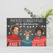 ダサいクリスマススウェット家族のクリスマスカード , 面白いクリスマス シーズンカード (スタンド正面)