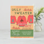 ダサいクリスマススウェーター パーティー 招待状 (スタンド正面)