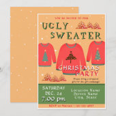ダサいクリスマススウェーター パーティー 招待状 (正面/裏面)