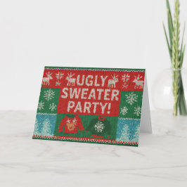 ダサいクリスマススウェーター パーティー 招待状