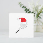 ダサいクリスマスツリー柄のテニスサンタ 招待状 (スタンド正面)