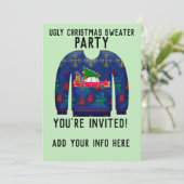 ダサいクリスマスパーティーの招待状 招待状 (スタンド正面)