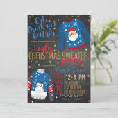 ダサいクリスマスパーティーの招待状 招待状 (スタンド正面)