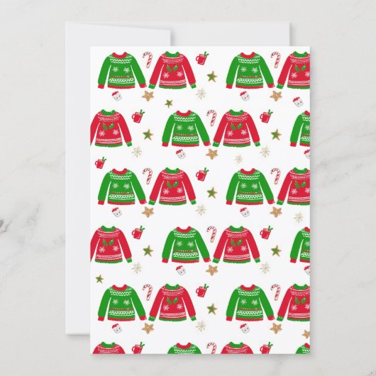 ダサいクリスマスパーティーの招待状 招待状 (裏面)