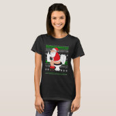 ダサいサンタのトイレ 面白いクリスマス Tシャツ (正面フル)