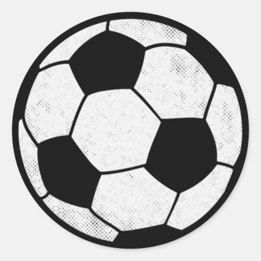 ダサかっこいいサッカーデザイン ラウンドシール (正面)