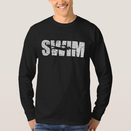 ダサかっこいい水泳 サーフィン 水泳愛好家 Tシャツ (正面)