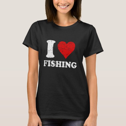 ダサかっこいい グランジテイストの 釣り好きさんデザイン Tシャツ (正面)