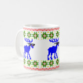 ダサかわセーター (かかわるな) トナカイ クリスマス コーヒーマグカップ (正面左)