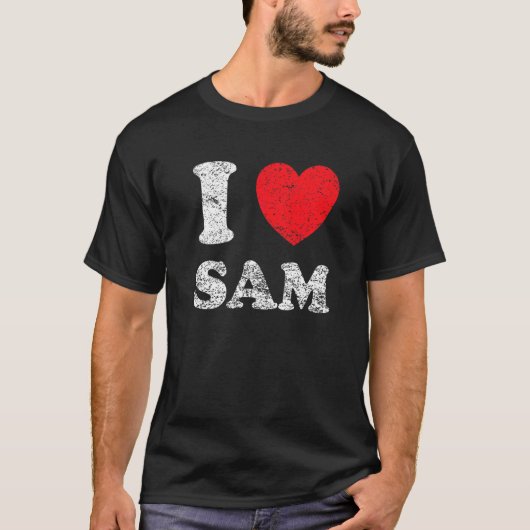 ダサかわダメージデザイン Samが好き Tシャツ (正面)