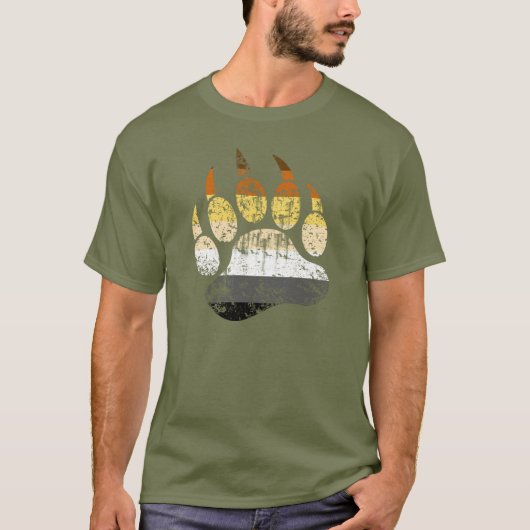 ダサかわベアプライトフラッグベアパウ Tシャツ (正面)