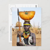 ダサナチ女運女の頭の上の水 ポストカード (正面/裏面)