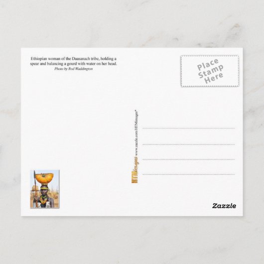 ダサナチ女運女の頭の上の水 ポストカード (裏面)