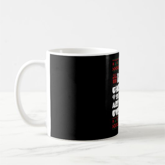 ダサ可愛いクリスマスセーターは大人気で今っぽい コーヒーマグカップ (左)