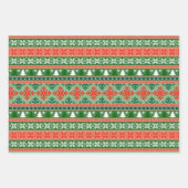 ダサ可愛いクリスマスセーター ラッピングペーパーシート (正面)