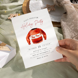 ダサ可愛いセーター クリスマス ホリデーパーティー 招待状