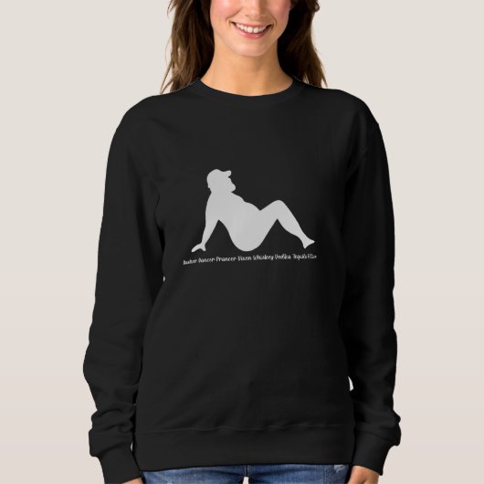 ダシャダンサーPancer Vixenウイスキーウォッカ・テキーラ スウェットシャツ (正面)