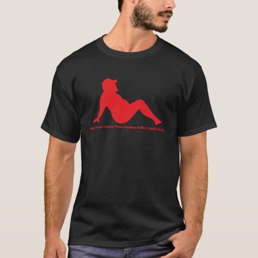 ダシャダンサーPancer Vixenウイスキーウォッカ・テキーラ Tシャツ (正面)