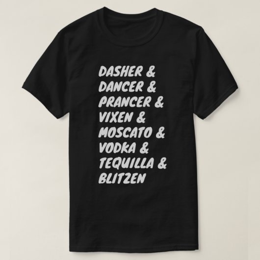 ダシャダンサーVixen Moscato Vodka Tequilla Tシャツ (デザイン正面)