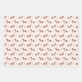 ダシュンズとハート ラッピングペーパーシート (正面3)