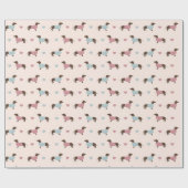 ダシュンズとハート ラッピングペーパー (フラット)