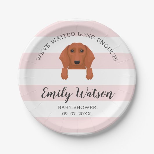 ダシュンダベビーシャワー紙プレート ペーパープレート (正面)