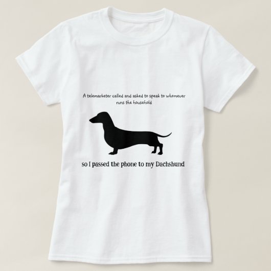 ダシュントおもしろいシルエット Tシャツ (デザイン正面)