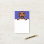 ダシュントかわいいおもしろいウィーナー犬の恋人のギフト ポストイット (デスク上)