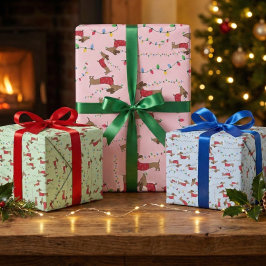 ダシュントがクリスマスツリーのライトを盗いけなむ ラッピングペーパーシート