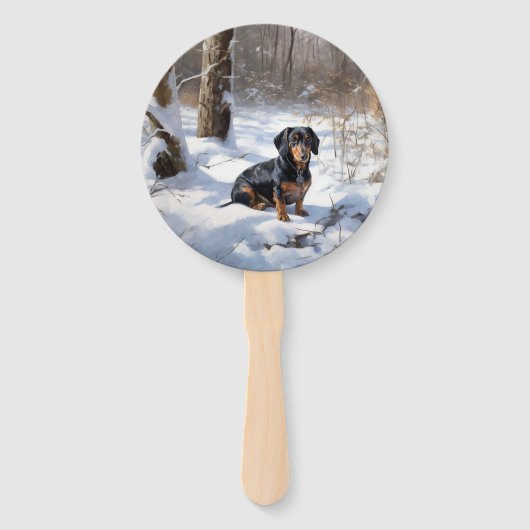 ダシュントが雪のクリスマスを過ごす ハンドファン (正面)