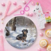 ダシュントが雪のクリスマスを過ごす ペーパープレート (パーティー)