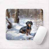 ダシュントが雪のクリスマスを過ごす マウスパッド (マウス)