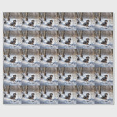 ダシュントが雪のクリスマスを過ごす ラッピングペーパー (フラット)