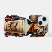 ダシュントとアイスコーヒー iPhone 15ケース (裏面横)