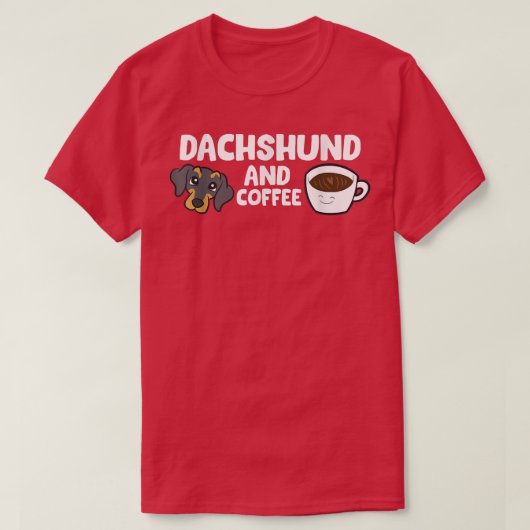 ダシュントとコーヒー Tシャツ (デザイン正面)