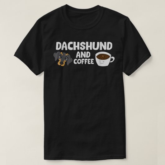 ダシュントとコーヒーTシャツ Tシャツ (デザイン正面)