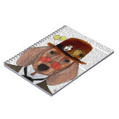 ダシュントとスティームパンクボウリングをする人、 クリケットの投手帽子 ノートブック (左側)