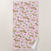 ダシュントとドーナツビーチタオルのプールサイド ビーチタオル (正面)