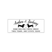 ダシュントとハートカップル差出人住所 セルフインキングスタンプ (デザイン)